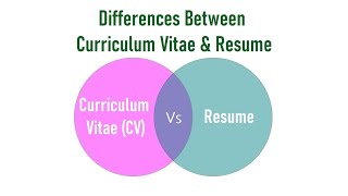 Differences Between Carriculam Vitae and Resume [upl. by Nisior]