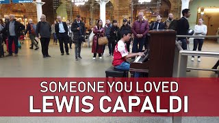 Someone You Loved Piano Cover St Pancras International Cole Lam 12 Years Old [upl. by Einaffit]