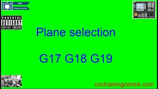 Plane Selection G17 G18 G19 CNC Programming [upl. by Emmit]