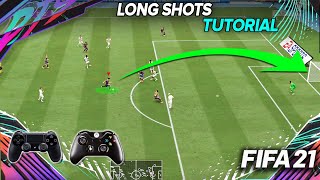 FIFA 21 LONG SHOTS TUTORIAL  THE SECRETS TO SCORE GOALS FROM LONG SHOTS in FIFA 21  TIPS amp TRICKS [upl. by Sulihpoeht624]