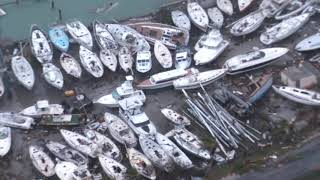 Aerial footage shows devastation in Sint Maarten after Hurricane Irma [upl. by Yajet]