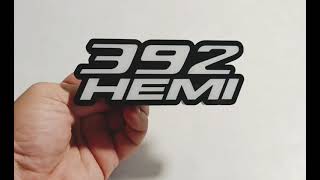 Car grill badge with logo 392 Hemi [upl. by Aneleh973]