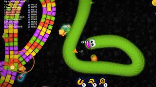 Worms Zone Green Hungry Snake Gmaing 🐍Big Snake game Top3  Enjoy game and subscribe 👍🐍💋 [upl. by Earlene320]