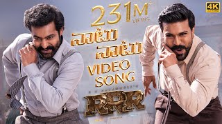 Naatu Naatu Full Video Song Telugu 4K  RRR  NTRRam Charan  MM Keeravaani  SS Rajamouli [upl. by Aerbua]