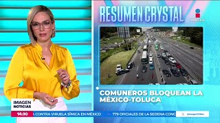 Ejidatarios de Ocoyoacac bloquean la MéxicoToluca  Noticias con Crystal Mendivil [upl. by Neirual143]