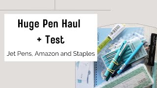 Pen Haul and Swatches 2022  JetPens Amazon and Staples [upl. by Rachael]