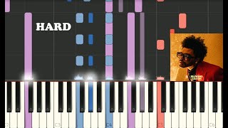 Blinding Lights  The Weeknd  Hard Piano Tutorial by OlGa [upl. by Katzen]