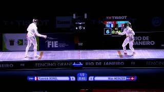 Rio 2015 ME GP Final podium Heinzer M SUI vs Borel Y FRA [upl. by Diannne]