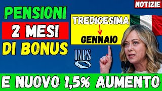 🚨PENSIONI 👉 2 MESI di BONUS 155€ 336€ TREDICESIMA  AUMENTI GENNAIO 2025 📈 IMPORTI MINIME e INVALIDI [upl. by Soinski]