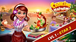 COOKING MADNESS LEVEL 1  STAR 3 👩‍🍳🍕🌭 [upl. by Aihsekyw]