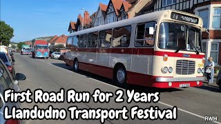 Llandudno Transport Festival Road Run 2024  classic cars buses lorries tractors [upl. by Ennirak]