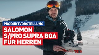 Salomon SPro Supra BOA M  neuer HerrenAlpinskischuh BOAVerschluss  Produktvorstellung [upl. by Aleibarg]