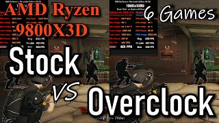 AMD Ryzen 9800X3D Stock vs Overclock  6 Games  1080p Low  7900 XTX 9800x3d 9800x3d [upl. by Seed]