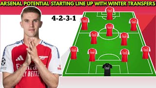 🚨 Arsenal Potential Starting line up with transfers  winter transfer window 2025✅✅ [upl. by Millicent]