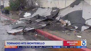 Tornado touches down in Montebello 11 buildings red tagged [upl. by Sweatt]