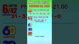 Lotro Results 900PM October 26 2024 Saturday Php 791 million GrandLotto655 shotsvideo [upl. by Malinin]