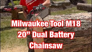 Milwaukee M18 20” Dual Battery Chainsaw [upl. by Repsihw775]