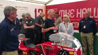 Vee Two Hailwood Ducati NCR Replica Launch Isle of Man Classic TT 2018Pauline HailwoodSteve Wynne [upl. by Runstadler]