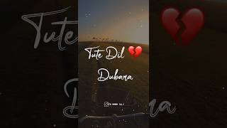 tutte dil dobara pyar karna nahi karde lyrics Status viral sad love foryou sadstatus breakup [upl. by Willabella]