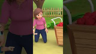 Yummy Red Apple Song 🍎 shorts kidssong fruitsong abclearningclub [upl. by Eislek]