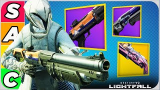 New SHOTGUN Tier List Destiny 2 PvP [upl. by Fatima16]