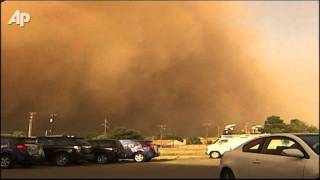 Raw Video Dust Storm Rolls Through Texas [upl. by Nivre161]