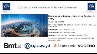 2021 Virtual KBW Innovation in Finance Conference Panel [upl. by Naujed705]