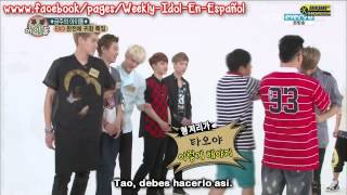 Sub Español 130814 weekly idol EXO Parte 1 HD [upl. by Orips]