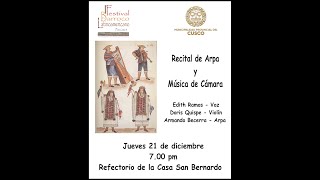 RECITAL DE ARPA Y MÚSICA DE CÁMARA  Edith Ramos  Doris Quispe  Armando Becerra [upl. by Giesser464]