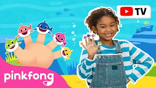 4K 🖐 Família Tubarão de Dedos 🖐  Cante junto com o Bebê Tubarão  Pinkfong Canções para Crianças [upl. by Ernesta]