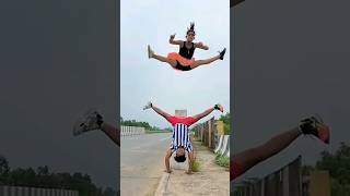 yoga girl acrobatics stunt acrobaticmove gymnasty flip acrobat [upl. by Olra555]