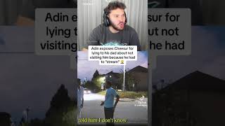 Adin Ross EXPOSES Cheesur For Lying To His Dad 👀 shorts adinross [upl. by Sirromed]