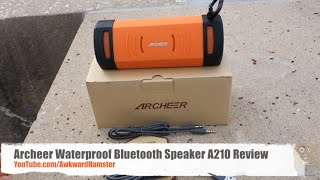 Archeer Waterproof Bluetooth Speaker A210 Review [upl. by Shuping967]