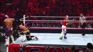 Rey Mysterio amp Sin Cara vs Primo amp Epico Raw October 1 2012 [upl. by Milburt]