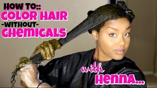 How To Color Hair WITHOUT Chemicals  Henna Hair Color [upl. by Lovett]