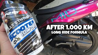 RS8 ENGINE OIL REVIEW MIO SPORTY SOULTY [upl. by Delanty]