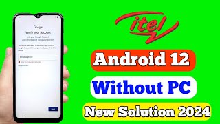 All Itel Google Lock Bypass 2024  Frp  Bypass [upl. by Rovner]