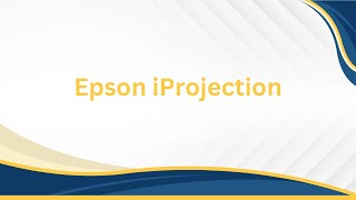 Epson iProjection طريقة استخدام برنامج [upl. by Sapphera516]