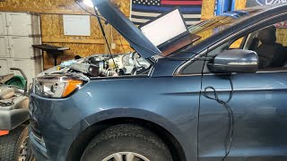 2019 Ford Edge AWD 20L Transmission drain and fill [upl. by Natfa]