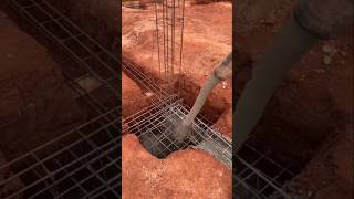 Foundation Casting trending rahimcivilengineer viralvideo shorts concrete [upl. by Hpseoj938]