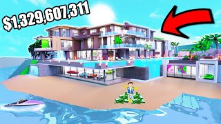 I BUILT The NEW BIGGEST RICHEST LUXURY TROPICAL HOUSE In MEGA MANSION TYCOON [upl. by Anitsim774]