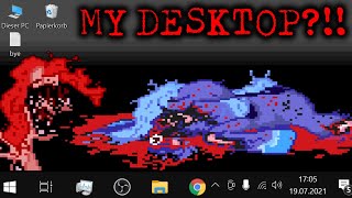 EXE GAME DID HORRIBLE THINGS ON MY DESKTOP  BLOODLINELUNAEXE Scary My Little Pony Horror Game [upl. by Elaweda]