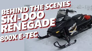 BEHIND THE SCENES 2012 SkiDoo Renegade X 800 etec REVIEW [upl. by Winikka767]