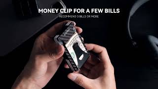 VCL100 Carbon Fiber Money Clip Cardholder [upl. by Seely727]