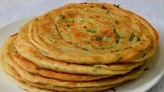 Unique Style Garlic Paratha ❤️  Crispy Multilayered Garlic Paratha  Garlic Paratha Recipe [upl. by Enilamme510]