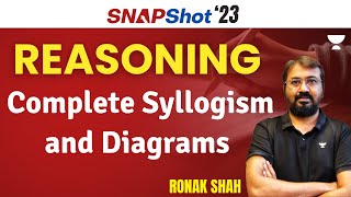 SNAPShot 2023  Reasoning  Complete Syllogism and Diagrams  Ronak Shah [upl. by So]