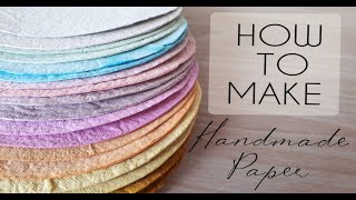 DIY  How to make handmade paper from recycled materials  PAPER MAKING [upl. by Willabella623]