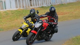 Yamaha Xj6n vs Kawasaki Er6n na pista [upl. by Beffrey]