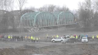 RT 36 BRIDGE DEMO AT GNADENHUTTEN OHIO [upl. by Sices519]