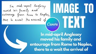 How to Convert Image to Editable text in canva [upl. by Gnilrets]